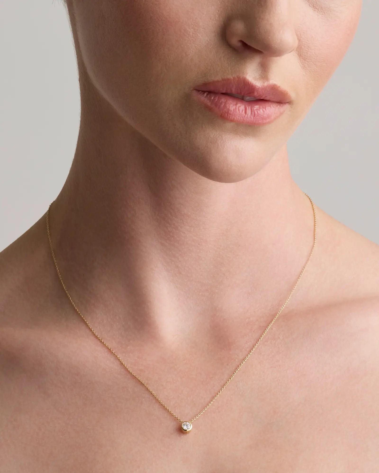 14K Gold Diamond Large Diamond Bezel Necklace | Quince