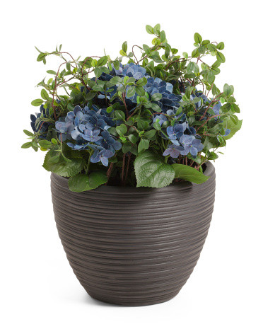 Outdoor Covered Porch Safe Real Touch Hydrangea Arrangement | Marshalls