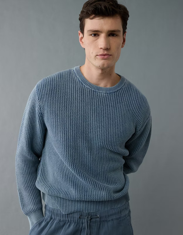 AE Lightweight Textured Sweater | American Eagle Outfitters (US & CA)