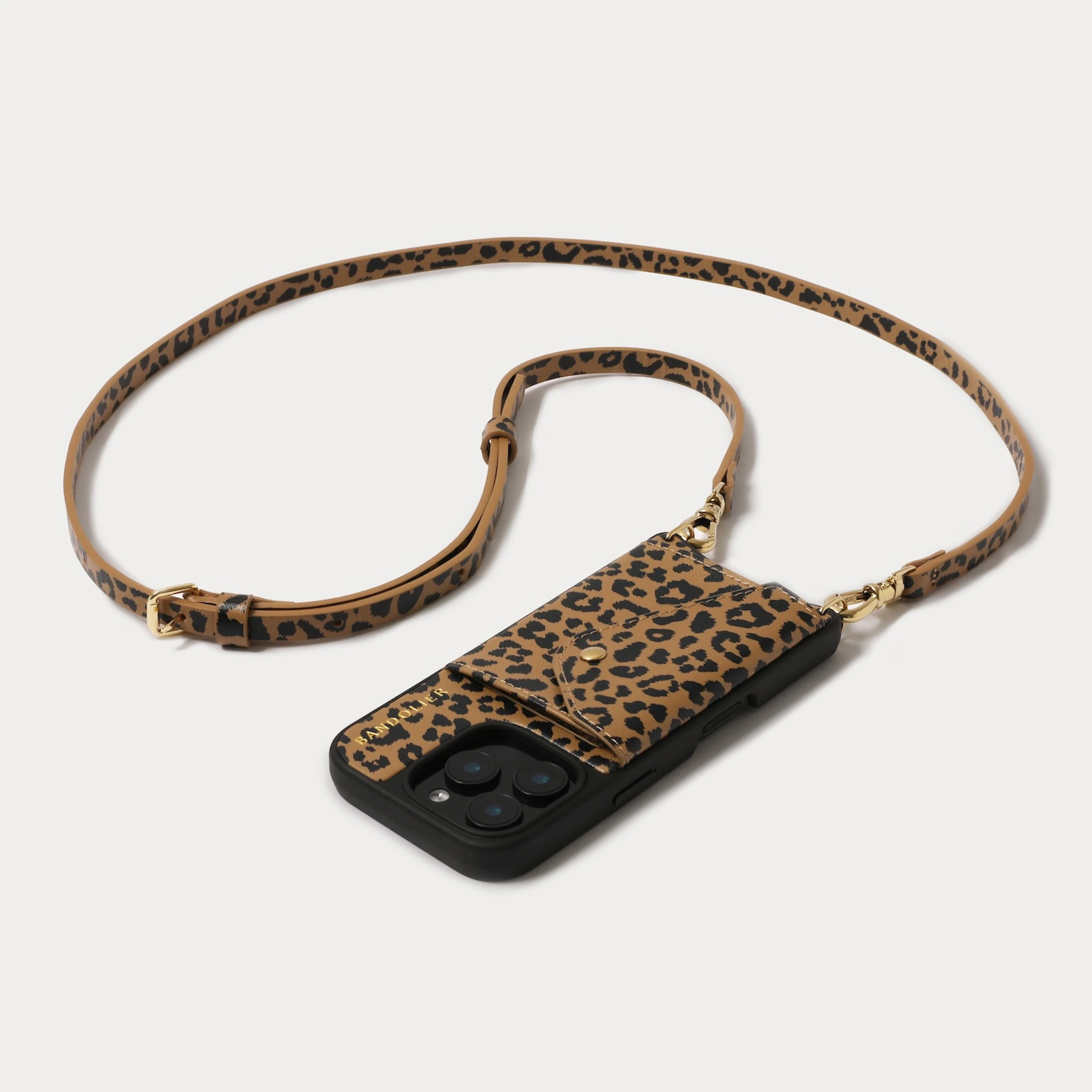 Donna Crossbody Phone Case - Leopard/Gold | Bandolier