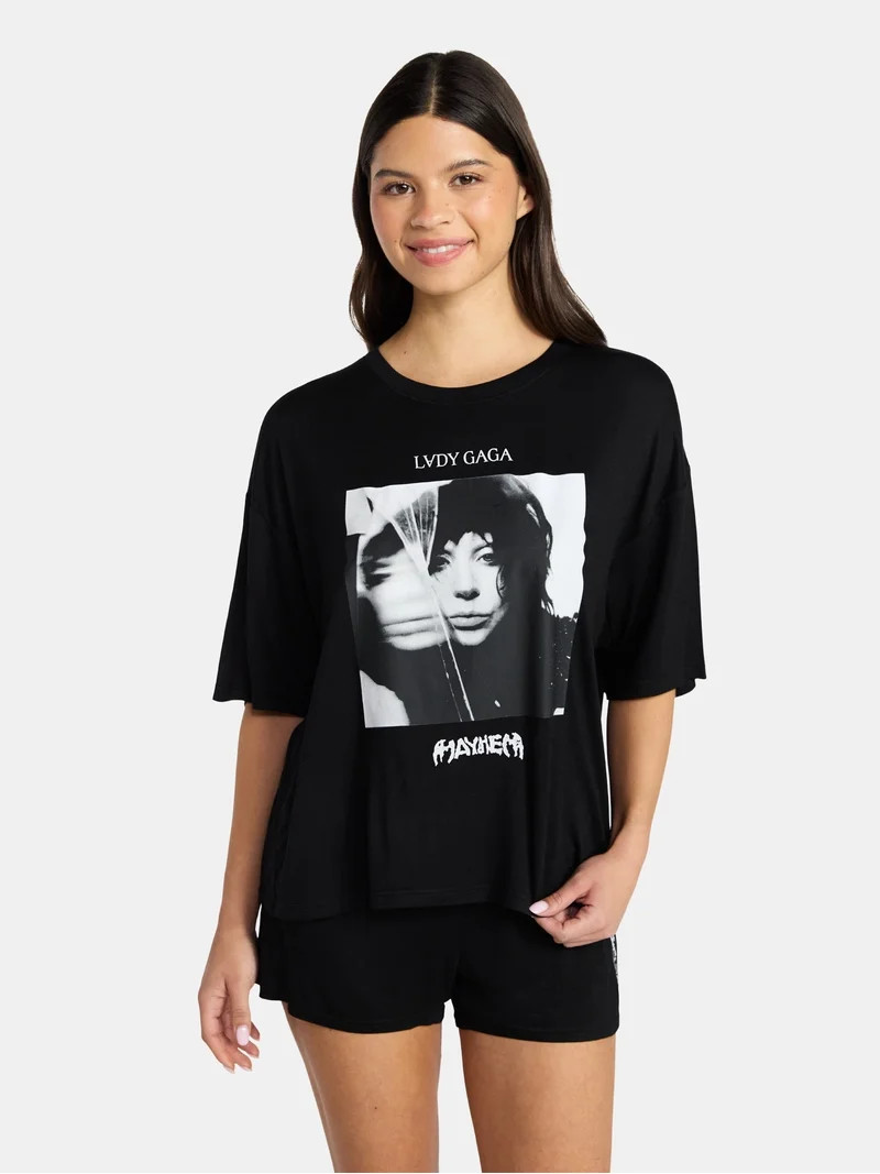 Lady Gaga Women's Pajama Set, 2-Piece, Sizes XS-3X | Walmart (US)