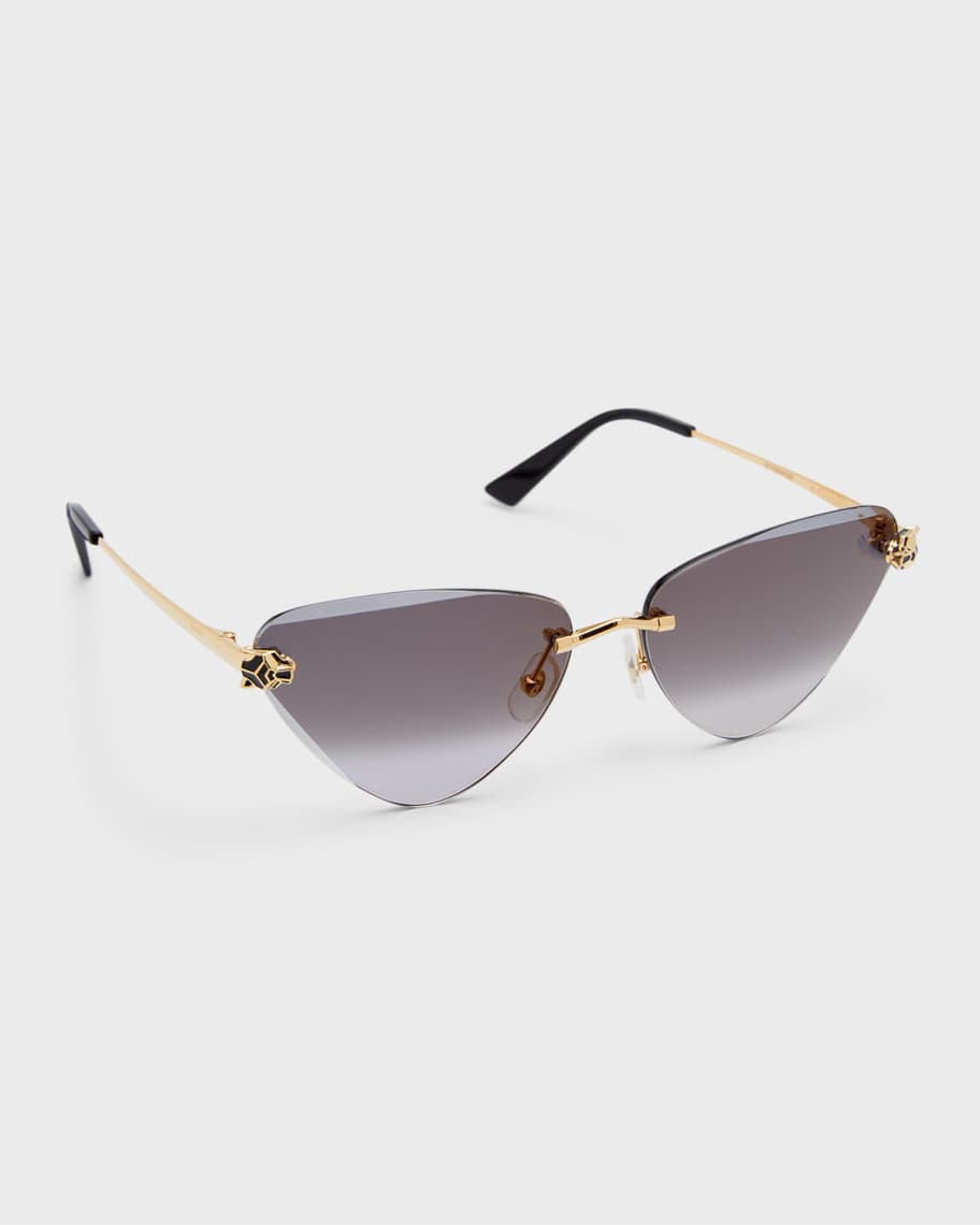Cartier Panther Metal Cat-Eye Sunglasses | Neiman Marcus