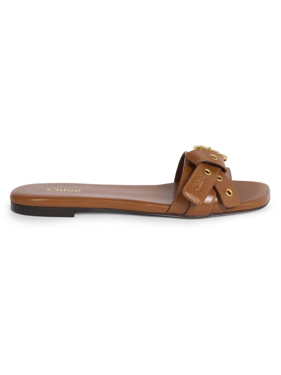 Mae Leather Slide Sandals | Saks Fifth Avenue