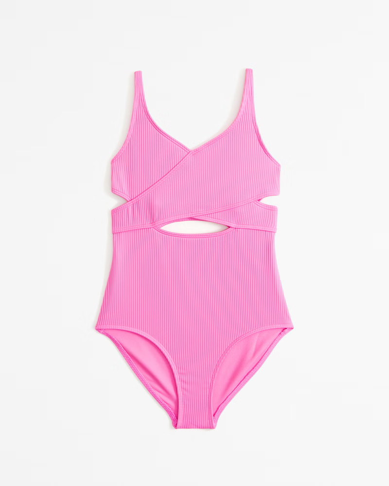 low wrap one-piece swimsuit | Abercrombie & Fitch (US)