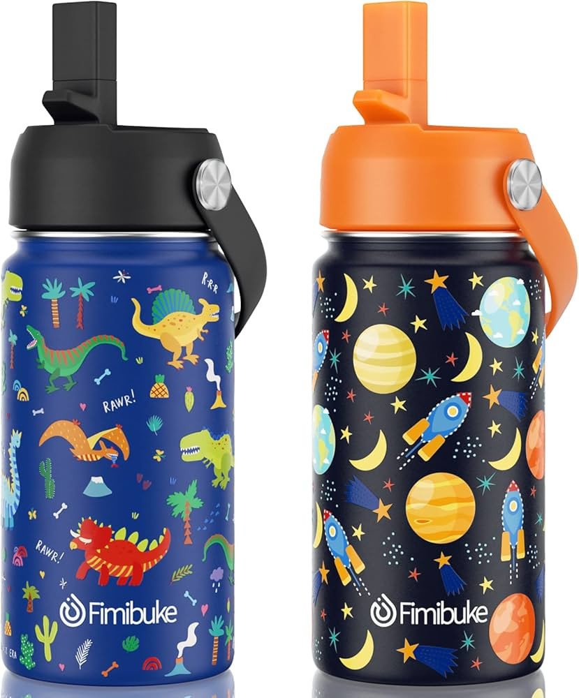 Fimibuke Kids Insulated Water Bottle - 14oz BPA-FREE Double Wall Vacuum Tumbler 18/8 Stainless St... | Amazon (US)