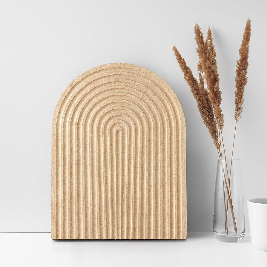 Winter Shore Deko Servierbrett Holz - Lebensmittelechtes Buchenholz-Schneidebrett Holz für Vorsp... | Amazon (DE)