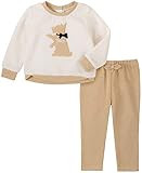 Juicy Couture Baby Girls' 2 Pieces Pants Set, White Vanilla/Khaki, 18M | Amazon (US)