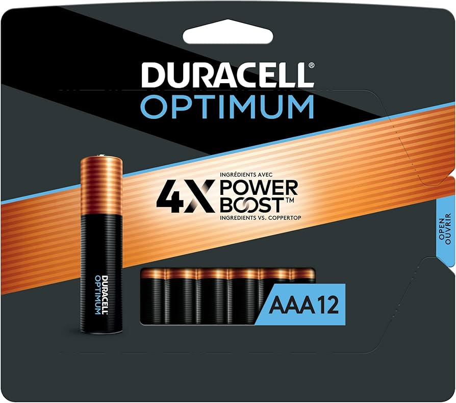 Duracell Optimum AAA Batteries with Power Boost Ingredients, 12 Count Pack Double A Battery with ... | Amazon (US)