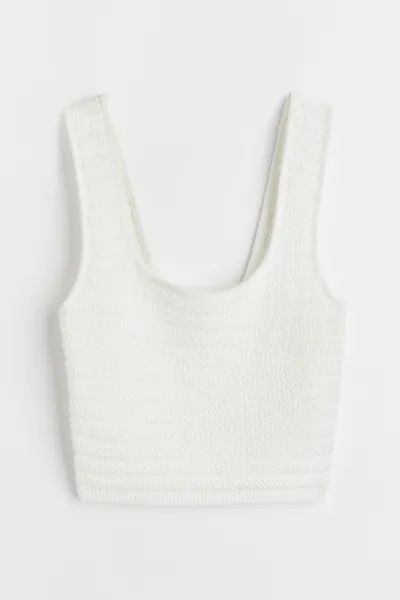 Knitted cropped top | H&M (US + CA)