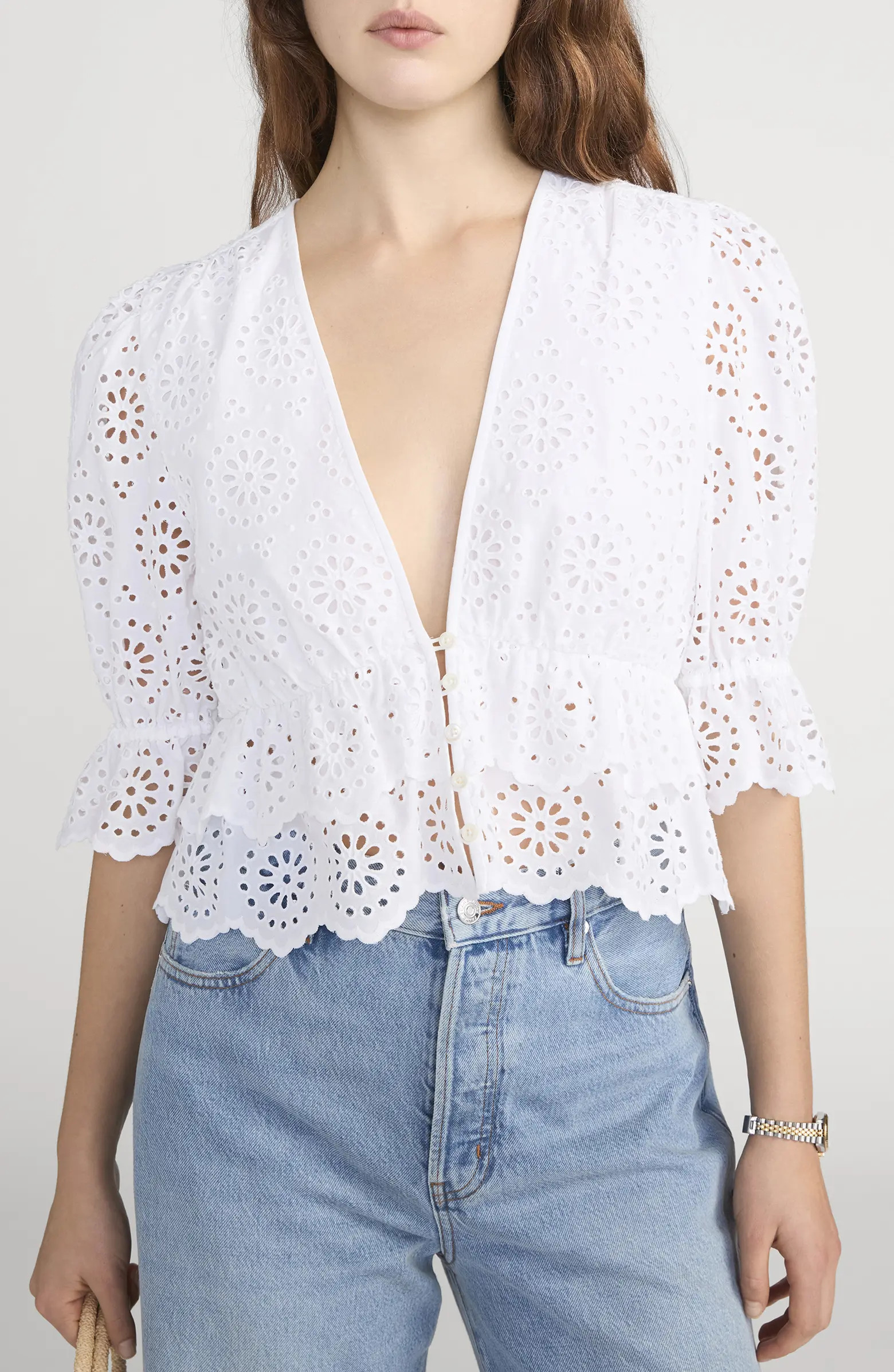 The Solstice Eyelet Cotton Top | Nordstrom