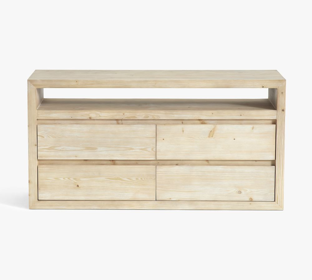 Folsom Wood 4-Drawer Wide Dresser, Desert Pine | Pottery Barn (US)