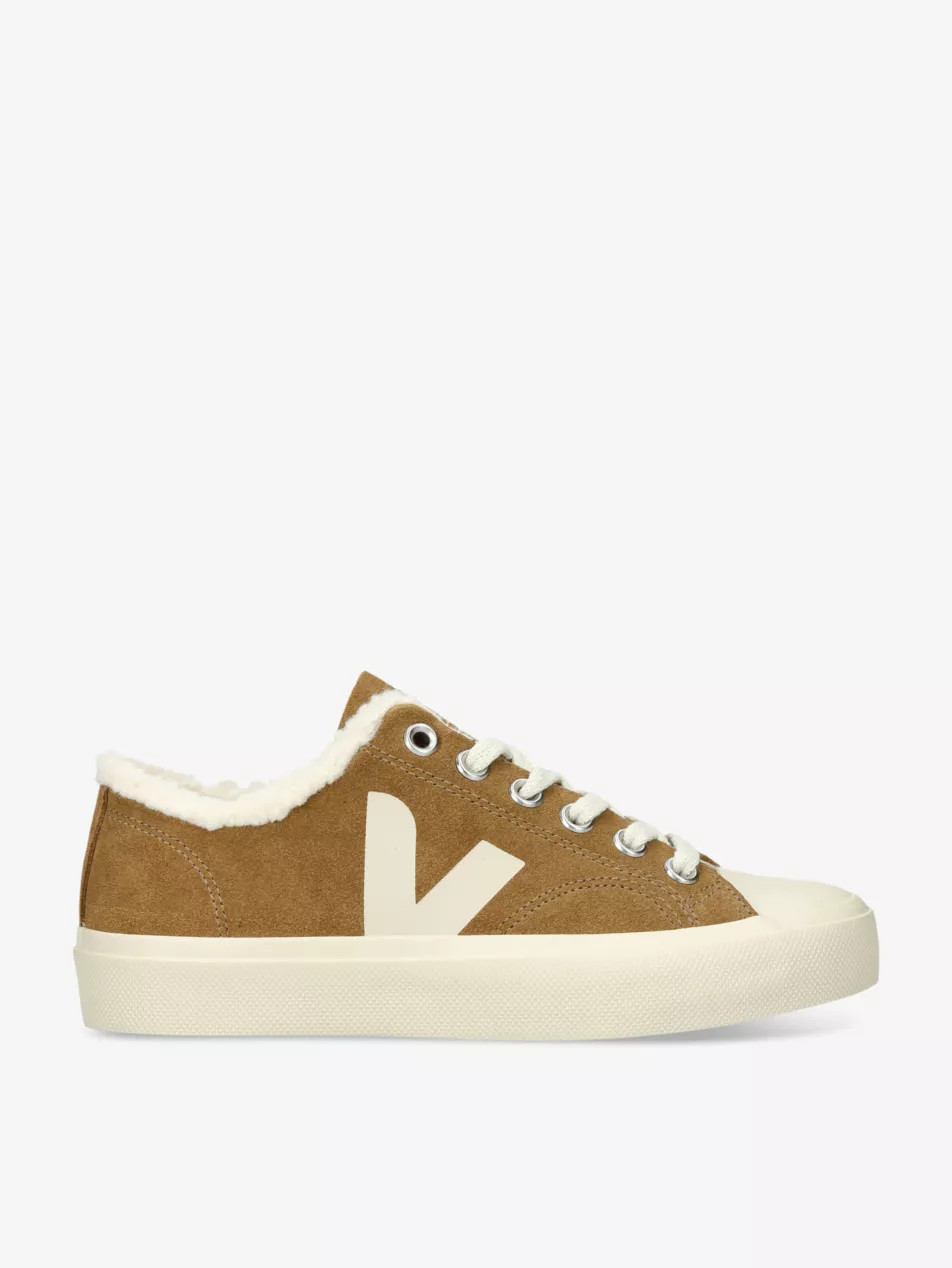 Wata shearling-lined suede low-top trainers | Selfridges
