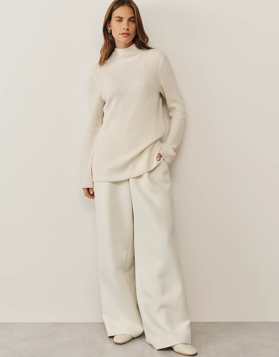 Longline Ribbed Jumper with Cashmere | The White Company UK & ROW