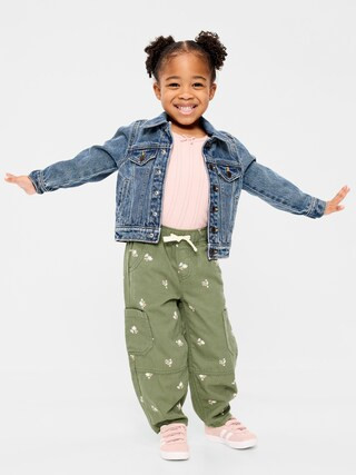 Pull-On Baggy Barrel-Leg Cargo Pants for Toddler Girls | Old Navy (US)
