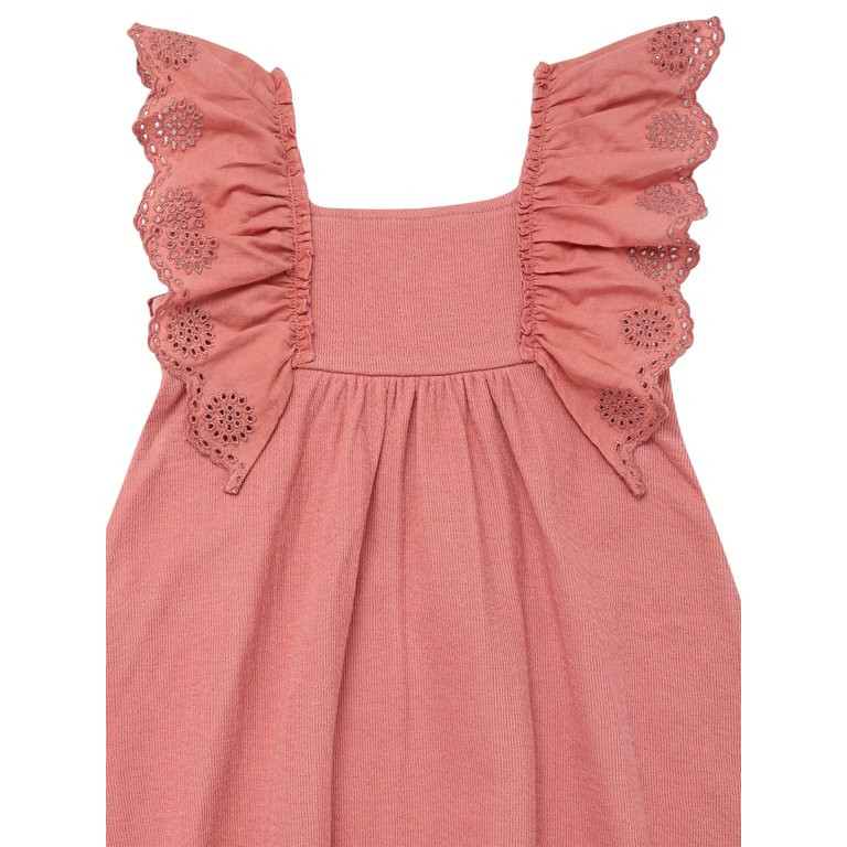 Modern Moments Toddler Girl Eyelet Ruffle Dress, Sizes 12M-5T | Walmart (US)
