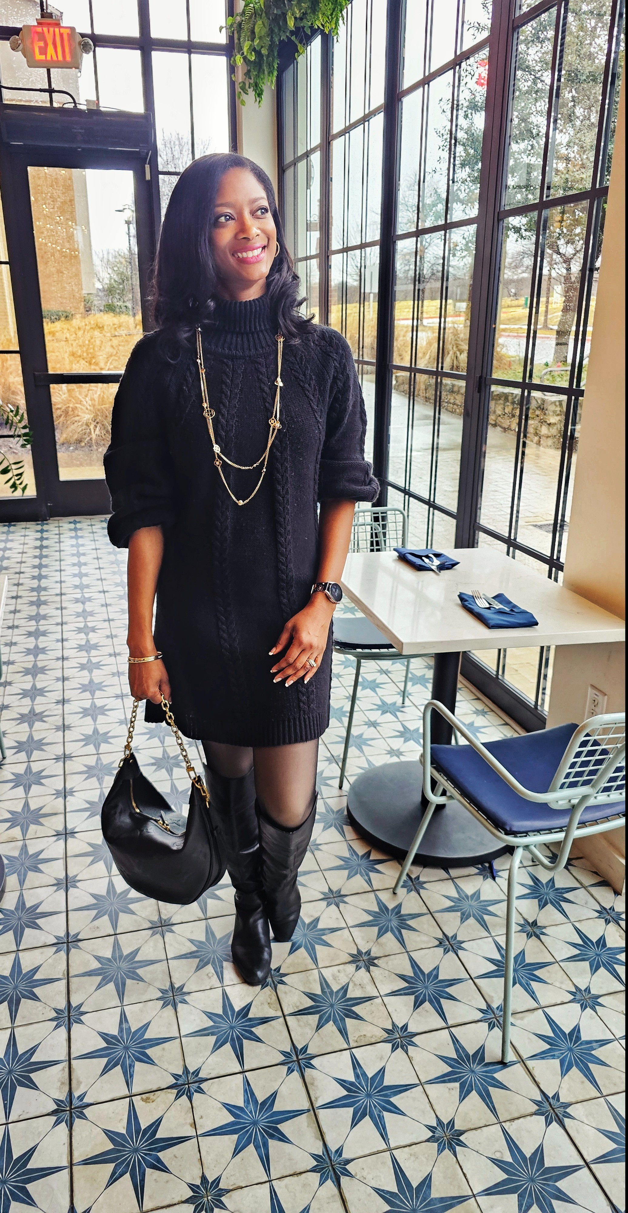 Is winter still here or has spring arrived? In these yo-yo temperatures, you can never go wrong with a little black sweater dress for date night. 🖤 Tip: Go up one size for a slightly oversized chic look. 

#LTKSeasonal #LTKOver40 #LTKSaleAlert