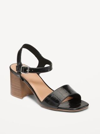 Strappy Block Heel Sandals | Old Navy (US)