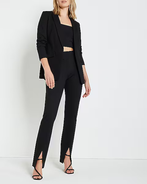 Columnist Open Front Boyfriend Blazer | Express