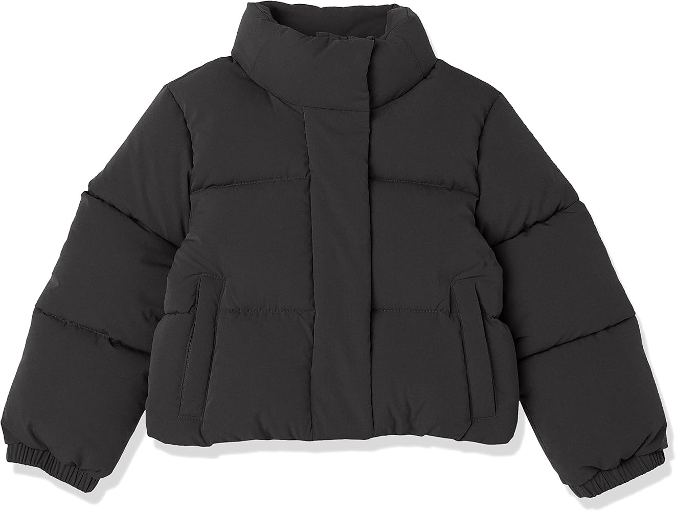 Amazon Essentials Girls and Toddlers' Cropped Full-Zip Puffer Jacket (Quilted Matte or Sherpa Fle... | Amazon (US)