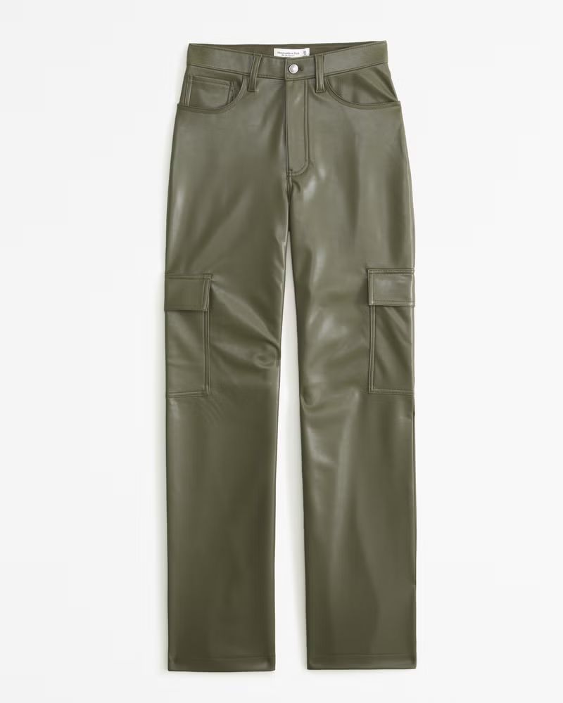 Vegan Leather Cargo 90s Relaxed Pant | Abercrombie & Fitch (US)