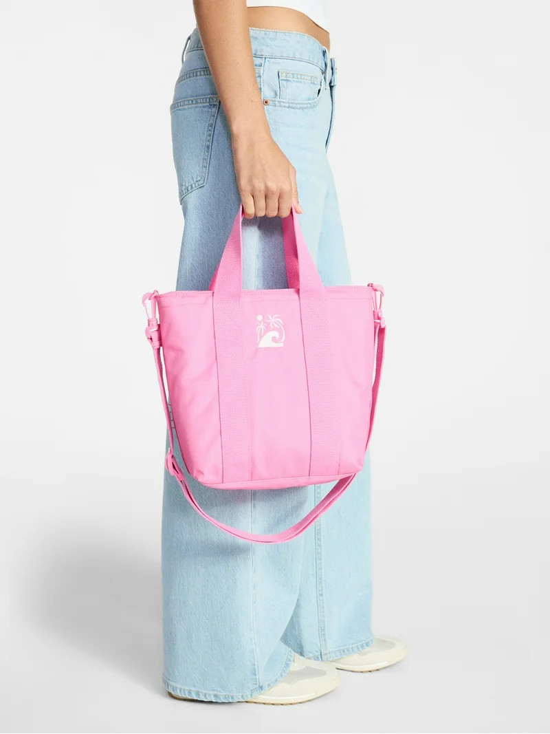 No Boundaries Women's Beach Insulated Mini Tote Bag, Pink | Walmart (US)