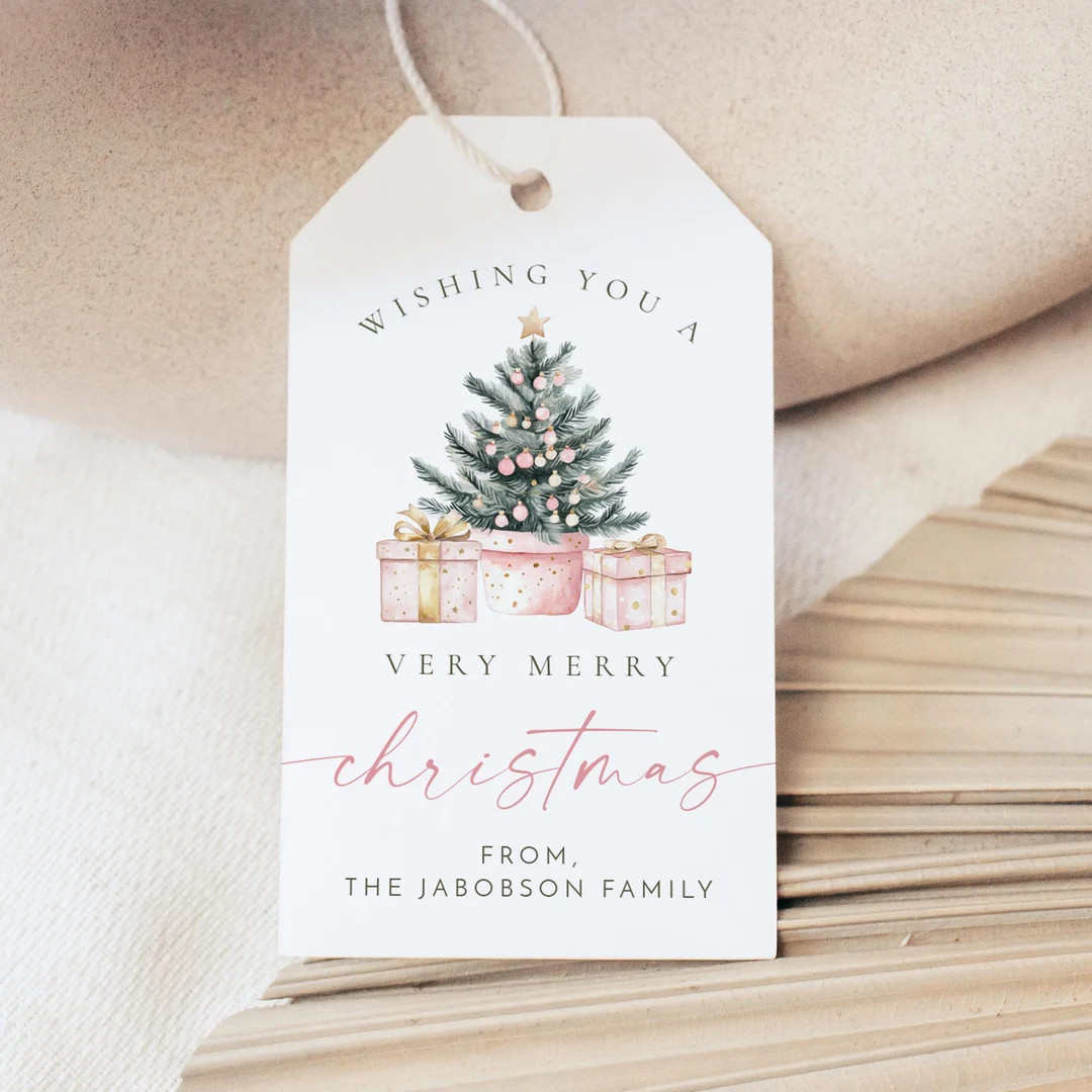 BLAIR PRINTED SHIPPED Christmas Tags, Christmas Gift Tags, Rustic Christmas Gifting Tag, Personal... | Etsy (US)