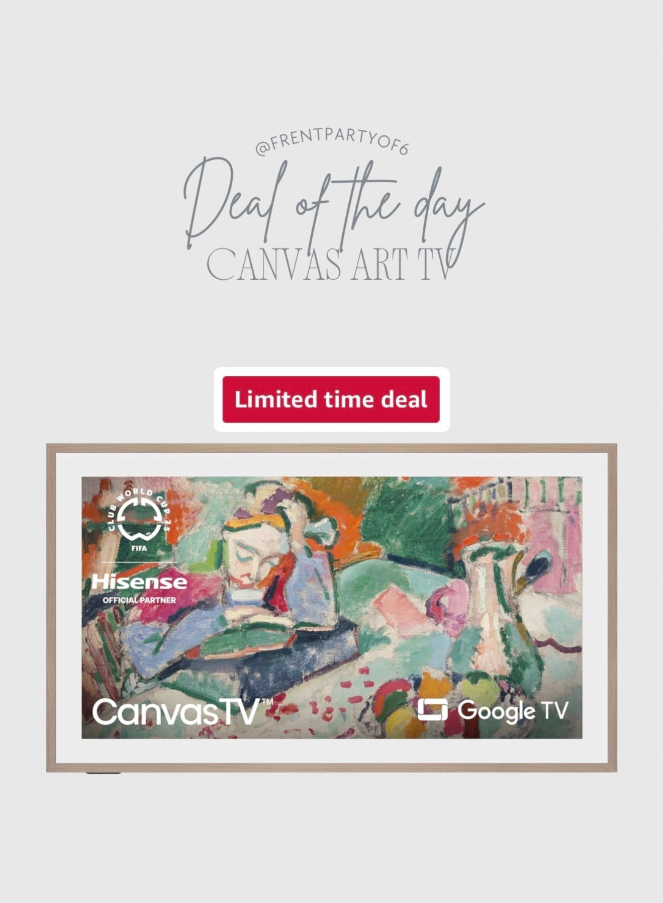 The canvas art tv is on deal! Similar to the frame TV, but doesn’t have the external box and is more budget friendly  

#LTKSaleAlert #LTKHome