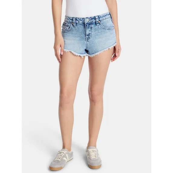 Madden NYC Women’s Frayed Denim Shorts, Sizes 00-18 | Walmart (US)