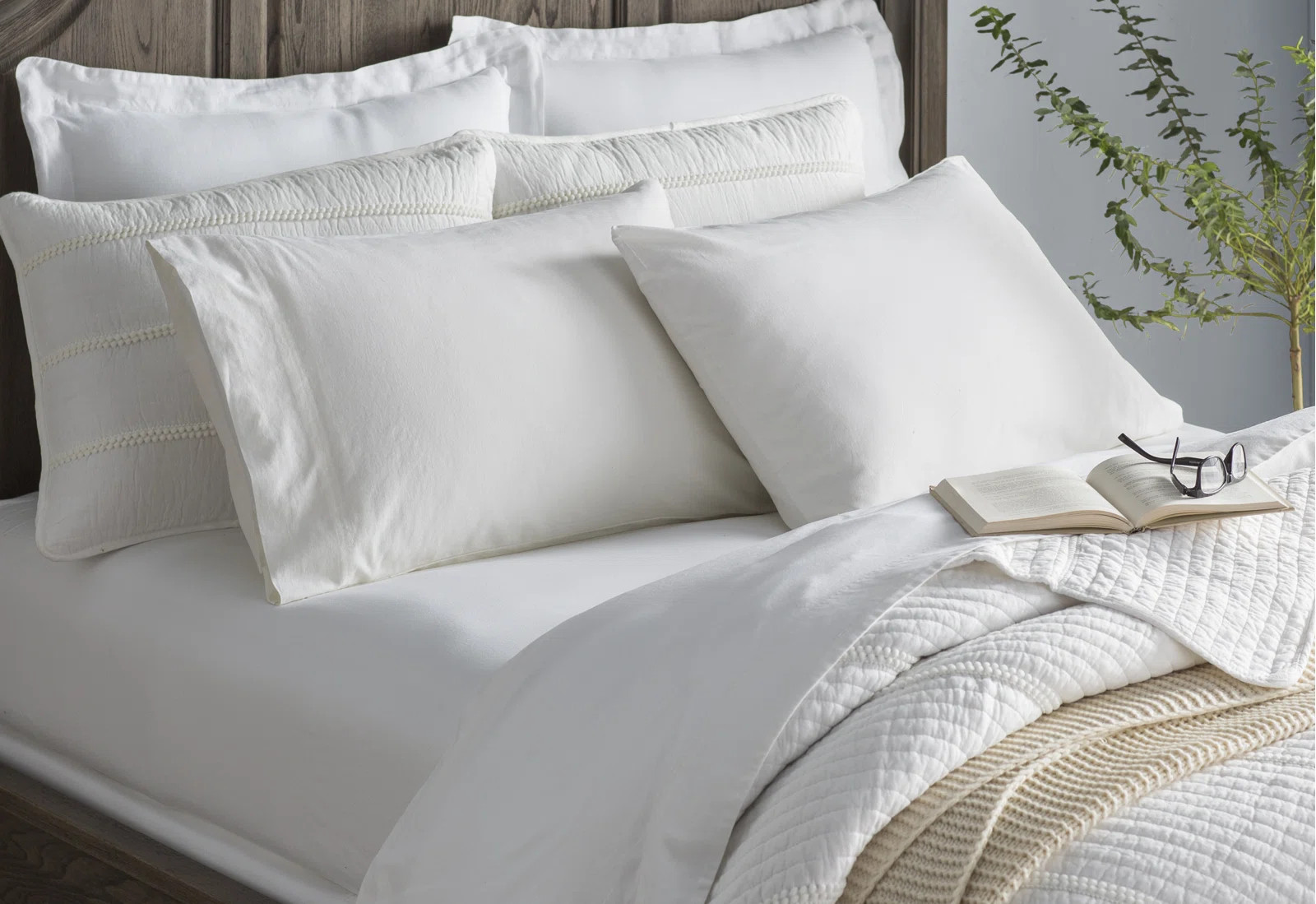 Ullman White Cotton 3 Piece Quilt Set | Wayfair North America