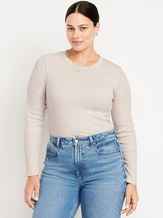 Snug Long-Sleeve Crew-Neck T-Shirt | Old Navy (US)