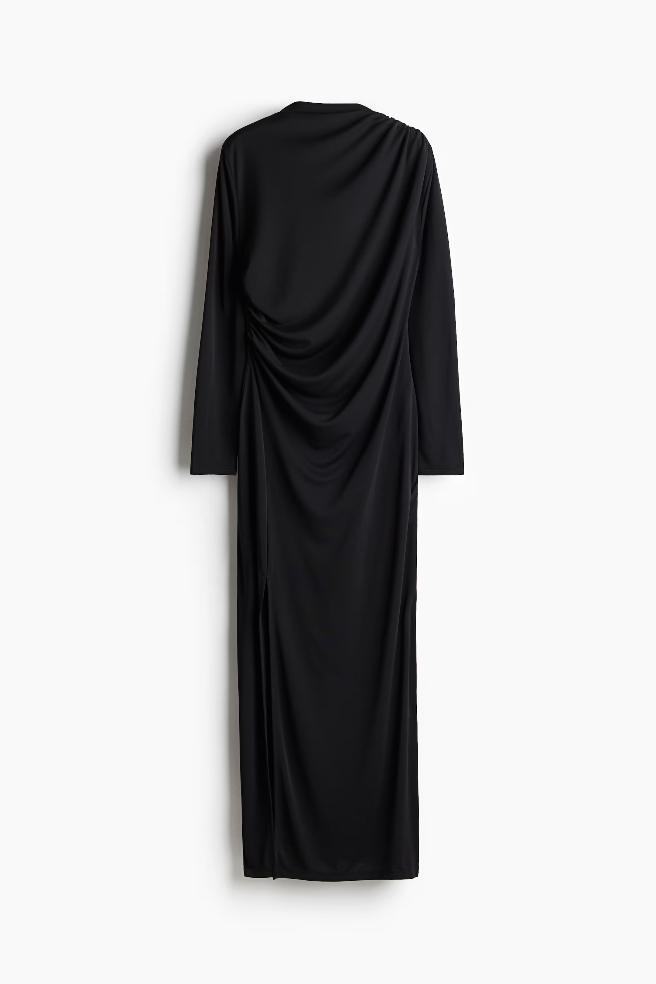 Draped maxi dress - Black - Ladies | H&M GB | H&M (UK, MY, IN, SG, PH, TW, HK)