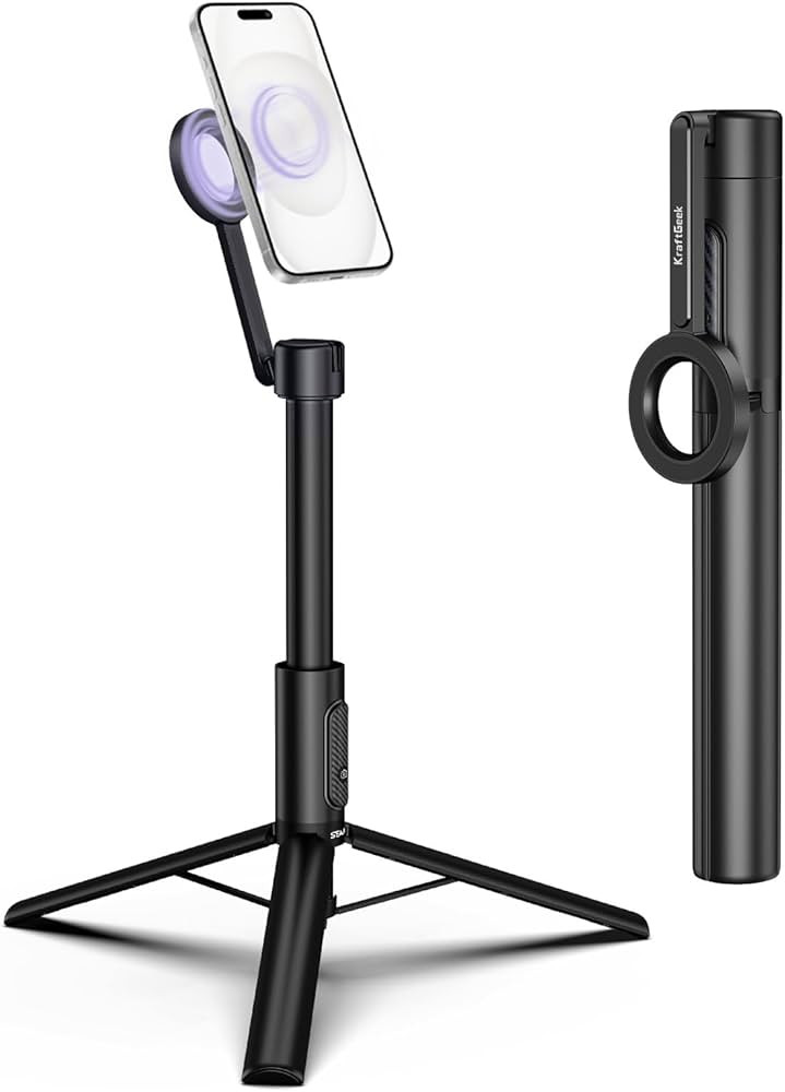 KraftGeek Magnetic Tripod for iPhone, 64” Selfie Stick for iPhone Magsafe, Phone Tripod Stand w... | Amazon (US)