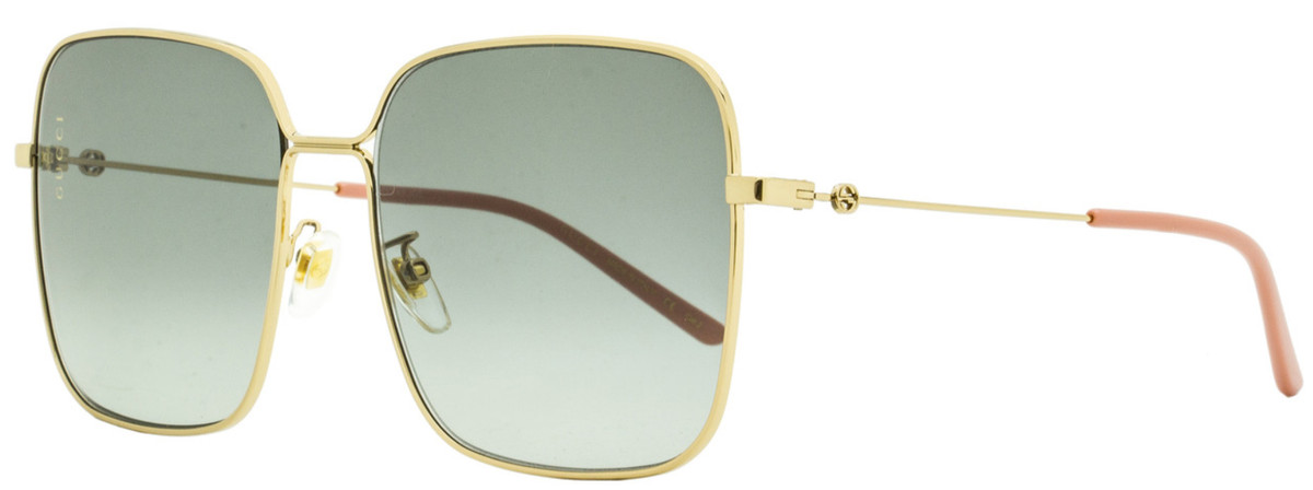 New GUCCI GG0443S 001 60mm Gold Square Oversized Sunglasses Italy | eBay US