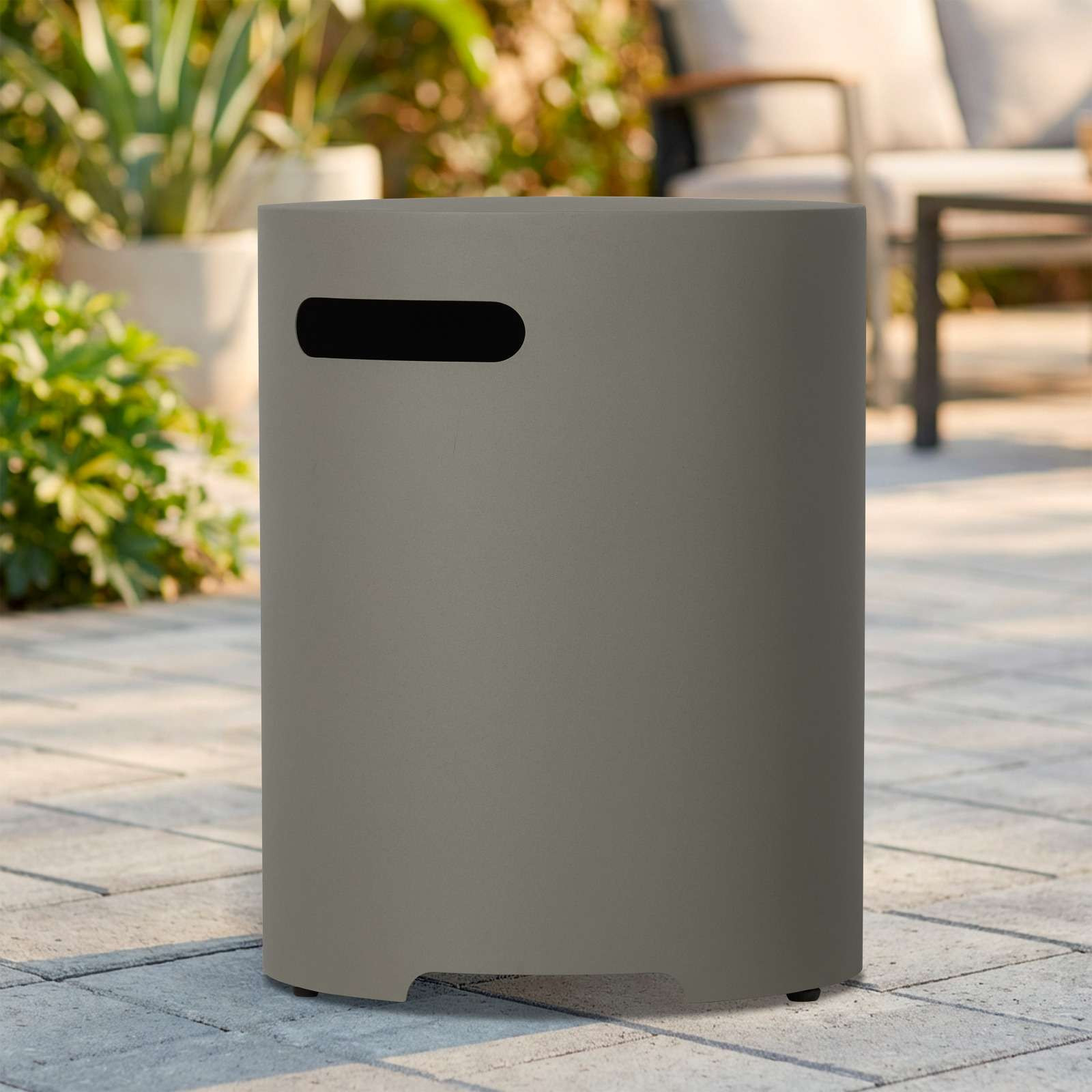 Round Metal Propane Tank Cover | Real Flame