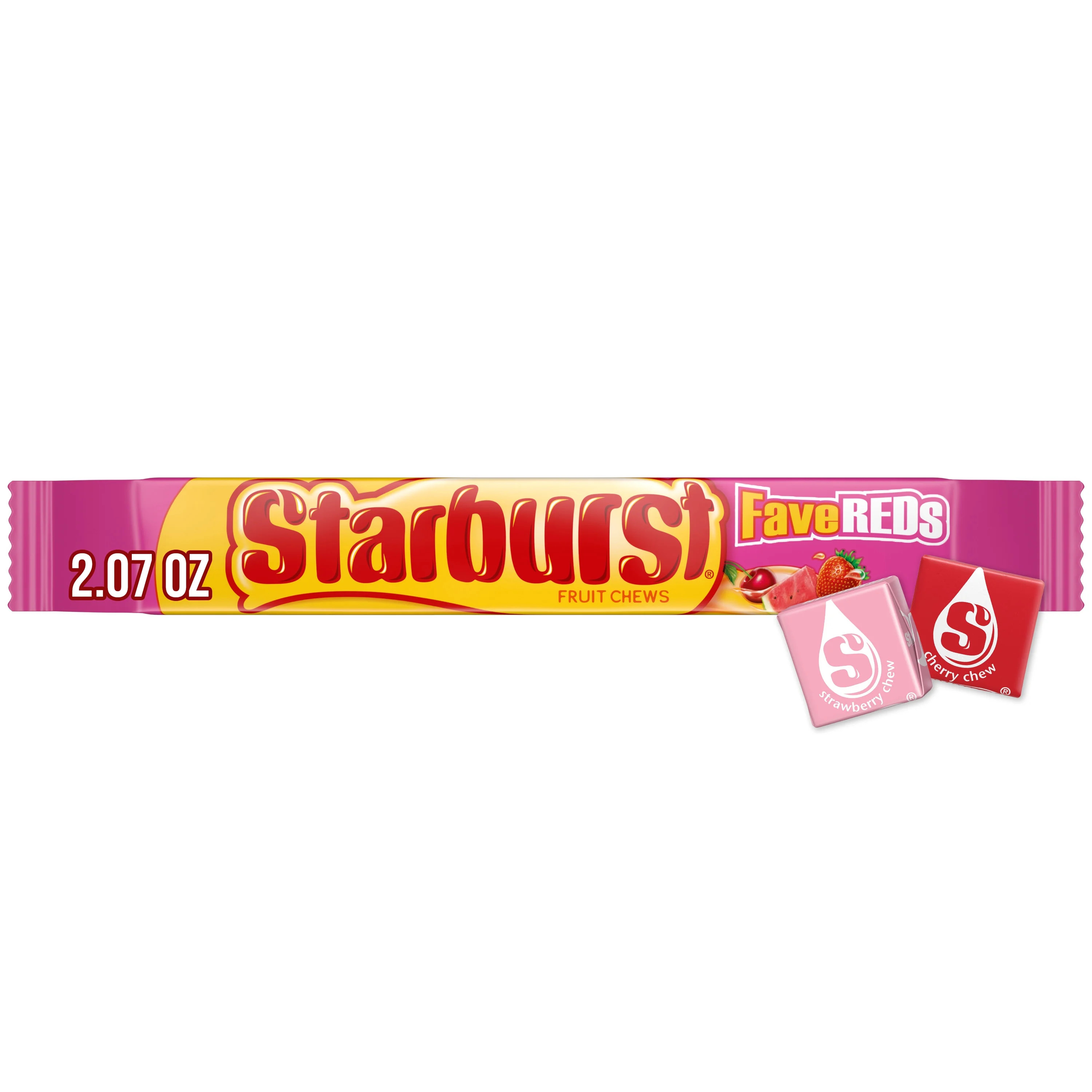 Starburst FaveREDs Fruit Chews Gummy Candy, Full Size - 2.07 oz | Walmart (US)