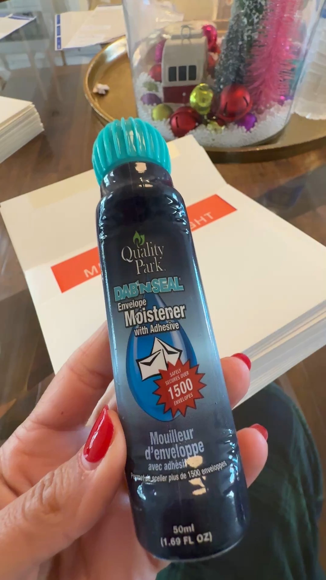 Envelope sealer! I linked to it on Amazon and Walmart! 