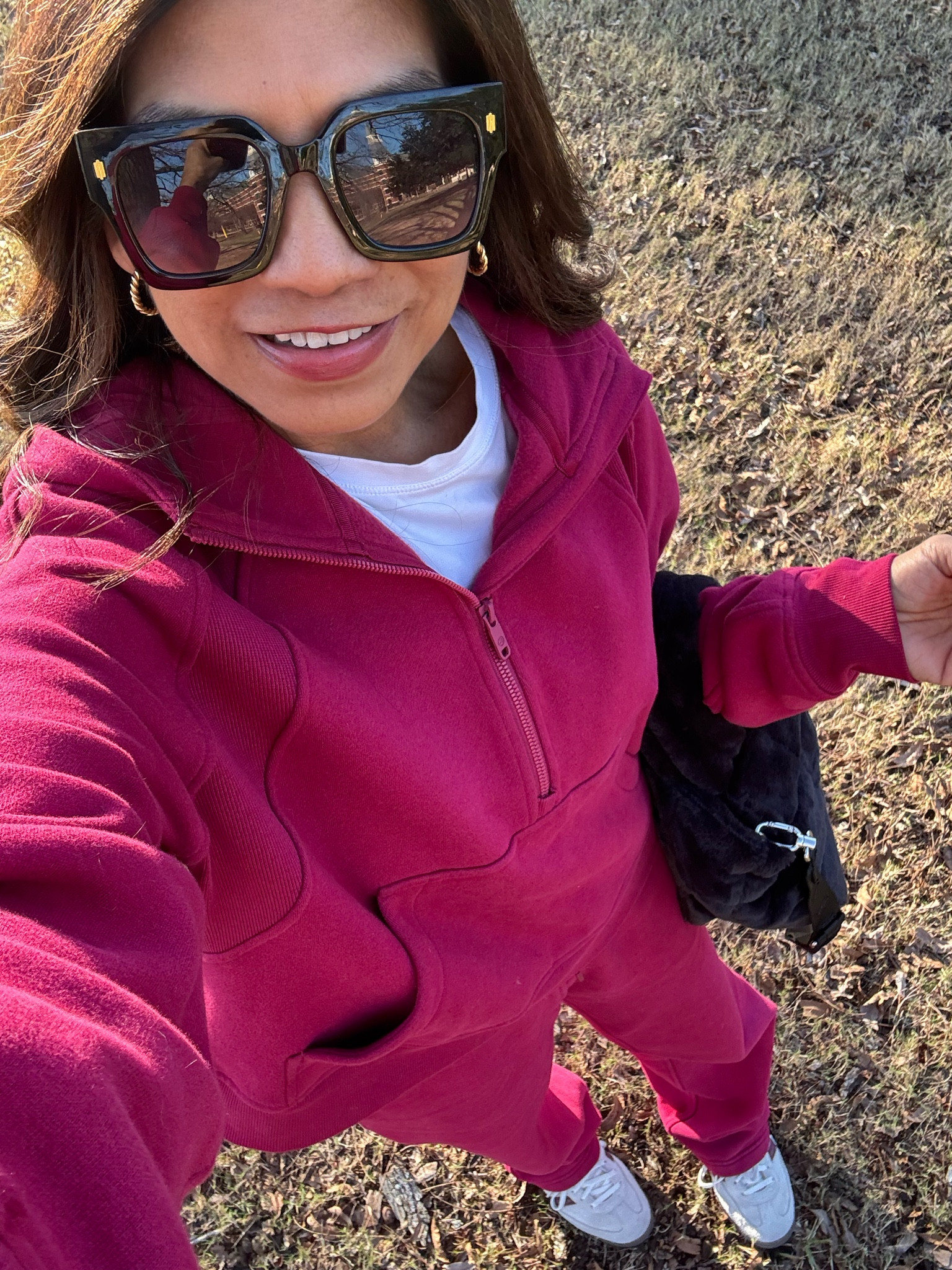 Travel outfit: 16 hour drive.
Seriously identical to lulu: sweatshirt and sweatpants in XS tts. 
Adidas sneakers size down.
Amazon finds, winter  outfit, fashion over 50, midlife fashion, petite fashion, vacation outfit, can be airport outfit.

#LTKOver40 #LTKTravel #LTKFindsUnder50