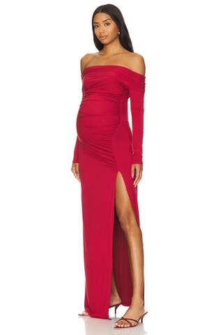 Off The Shoulder Evening Dress in Red | Revolve Clothing (Global)