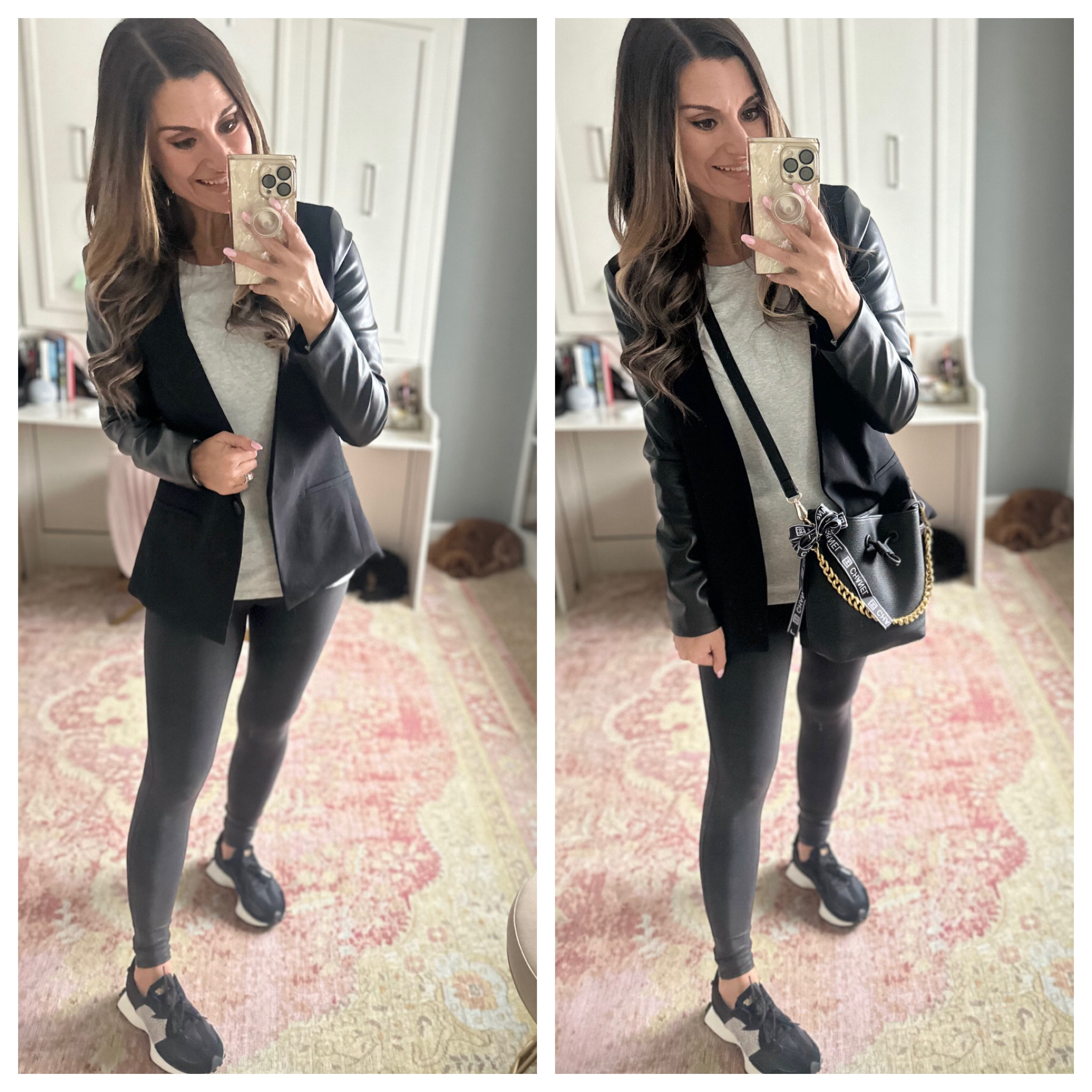 How to style a black blazer with leggings 

#LTKstyletip #LTKover40 #LTKfindsunder50
