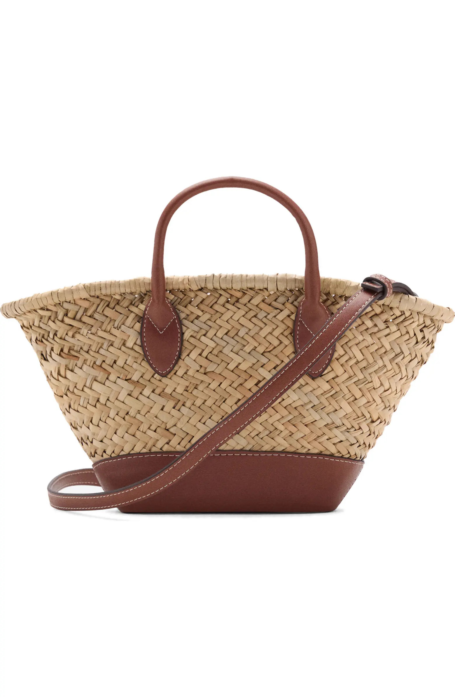 Small Double Handle Natural Fiber Crossbody Bag | Nordstrom