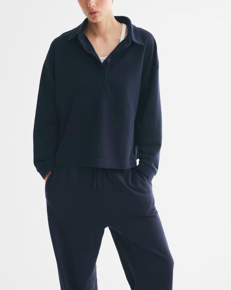 Collared sweatshirt 
Polo sweatshirt

#LTKSeasonal