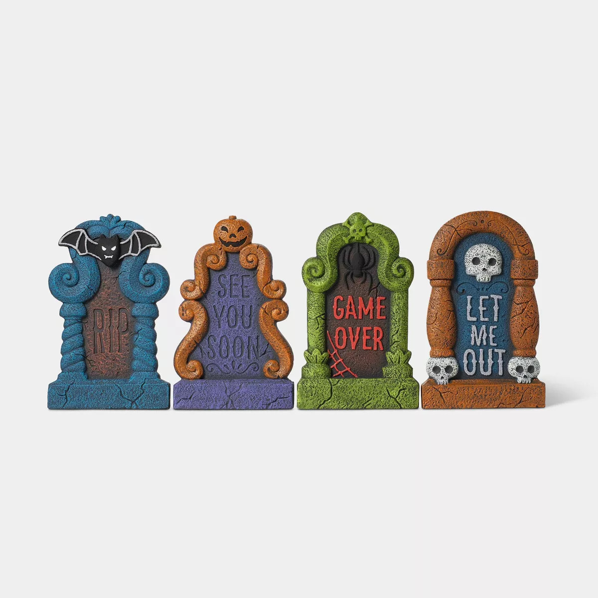 4pk Multicolored Foam Halloween Decorative Tombstone Set - Hyde & EEK! Boutique™ | Target