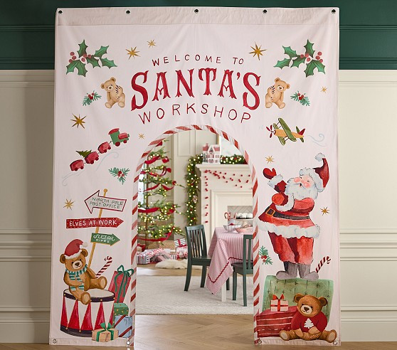 Santa's Workshop Canvas Arch | Pottery Barn Kids