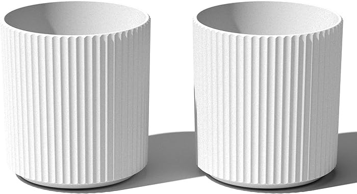 Veradek Demi Series Round Planter for Porch, Patio, Backyard | Durable Plastic-Stone Composite Ma... | Amazon (US)