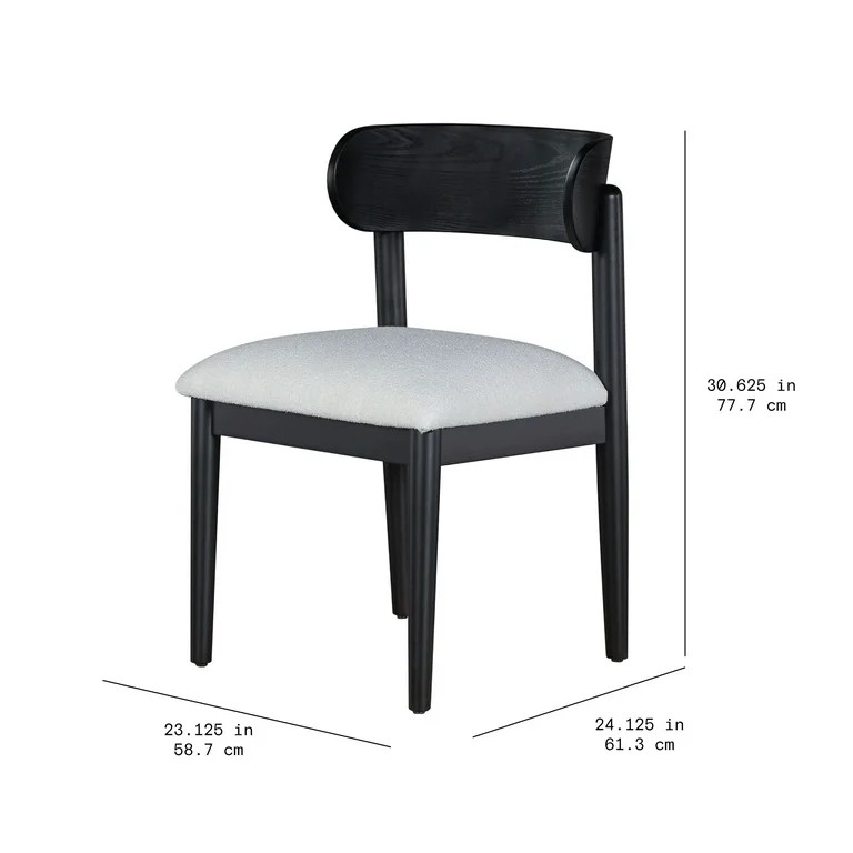 Beautiful Drew Dining Room Chair by Drew Barrymore, Rich Black Finish, 2 Pack | Walmart (US)