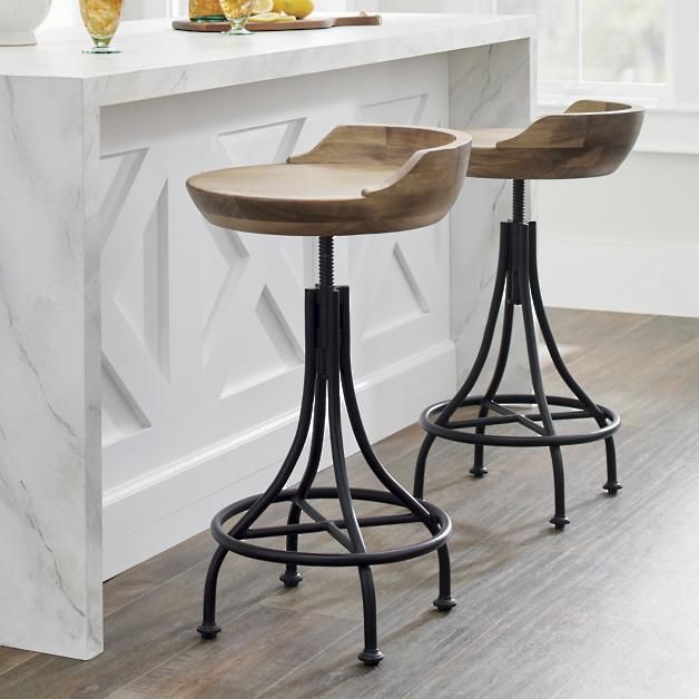 Rexon Swivel Stool | Grandin Road | Grandin Road