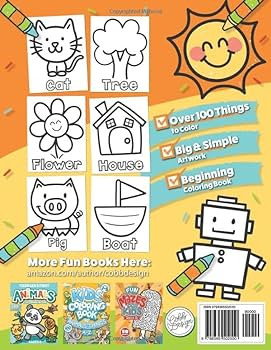 Toddler's First Big & Simple Coloring Book for Ages 1-3: Over 100 Custom Illustrations | Fun & Ea... | Amazon (US)