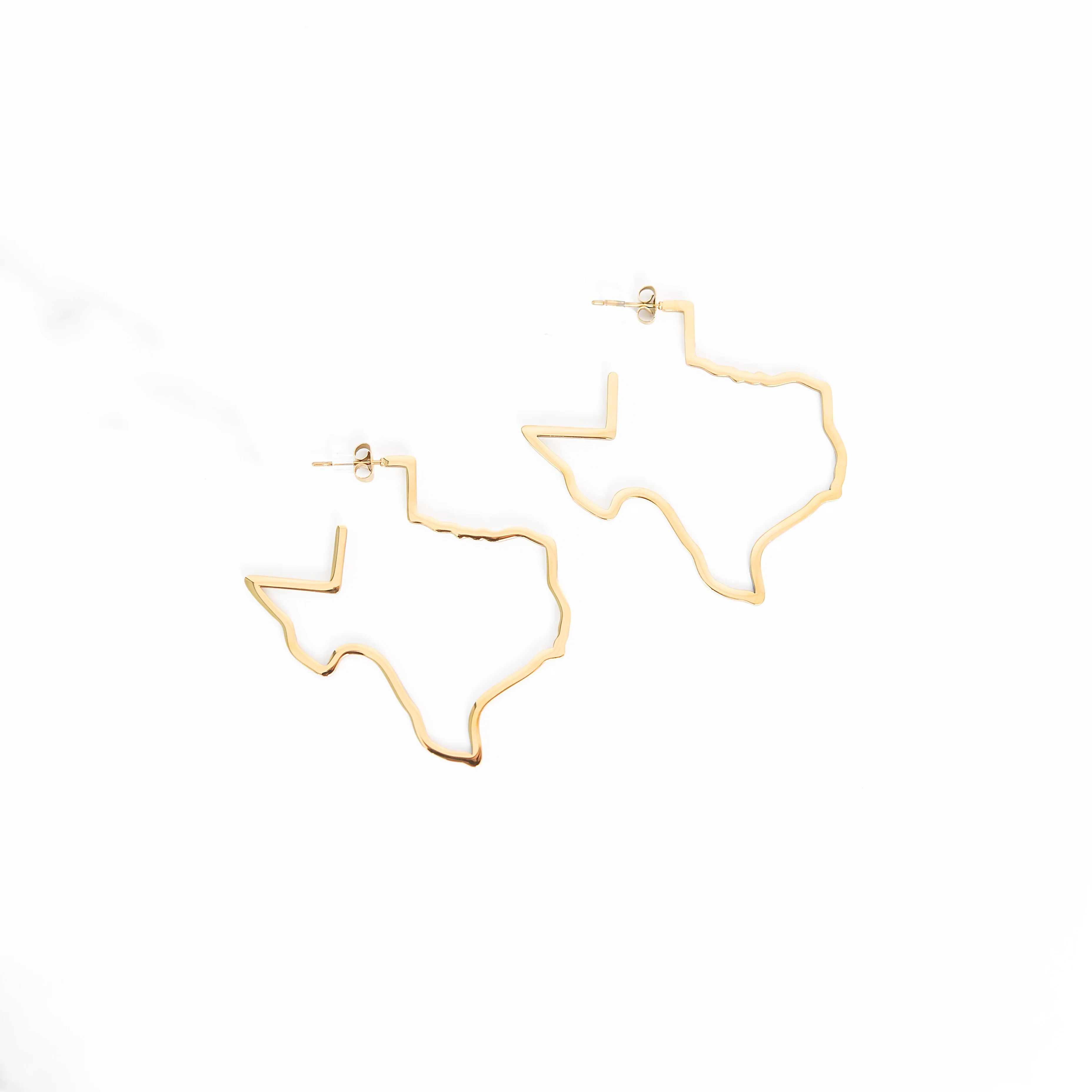 Gold Texas Hoops | Golden Thread LLC