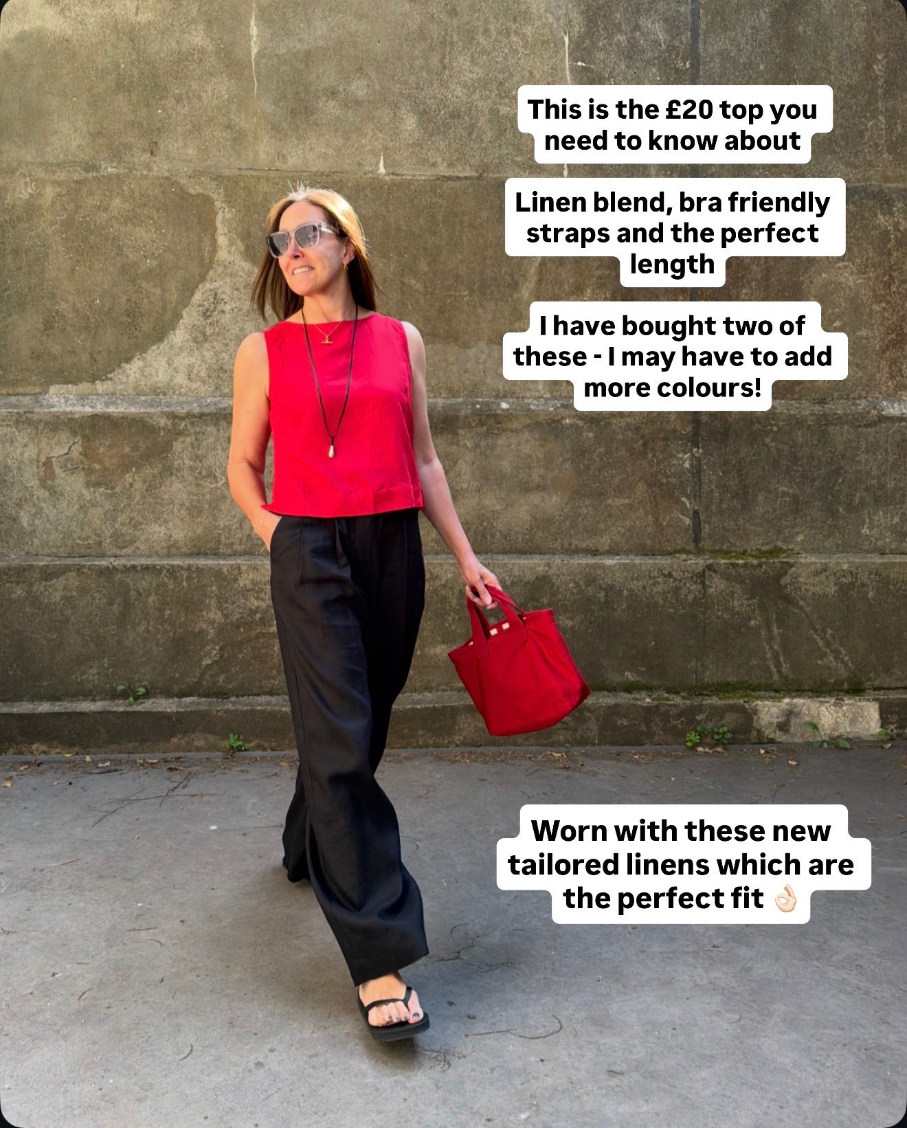 This little top is a budget friendly way to inject some colour into your summer wardrobe. I wear a M

#LTKsummer #LTKuk #LTKover50style