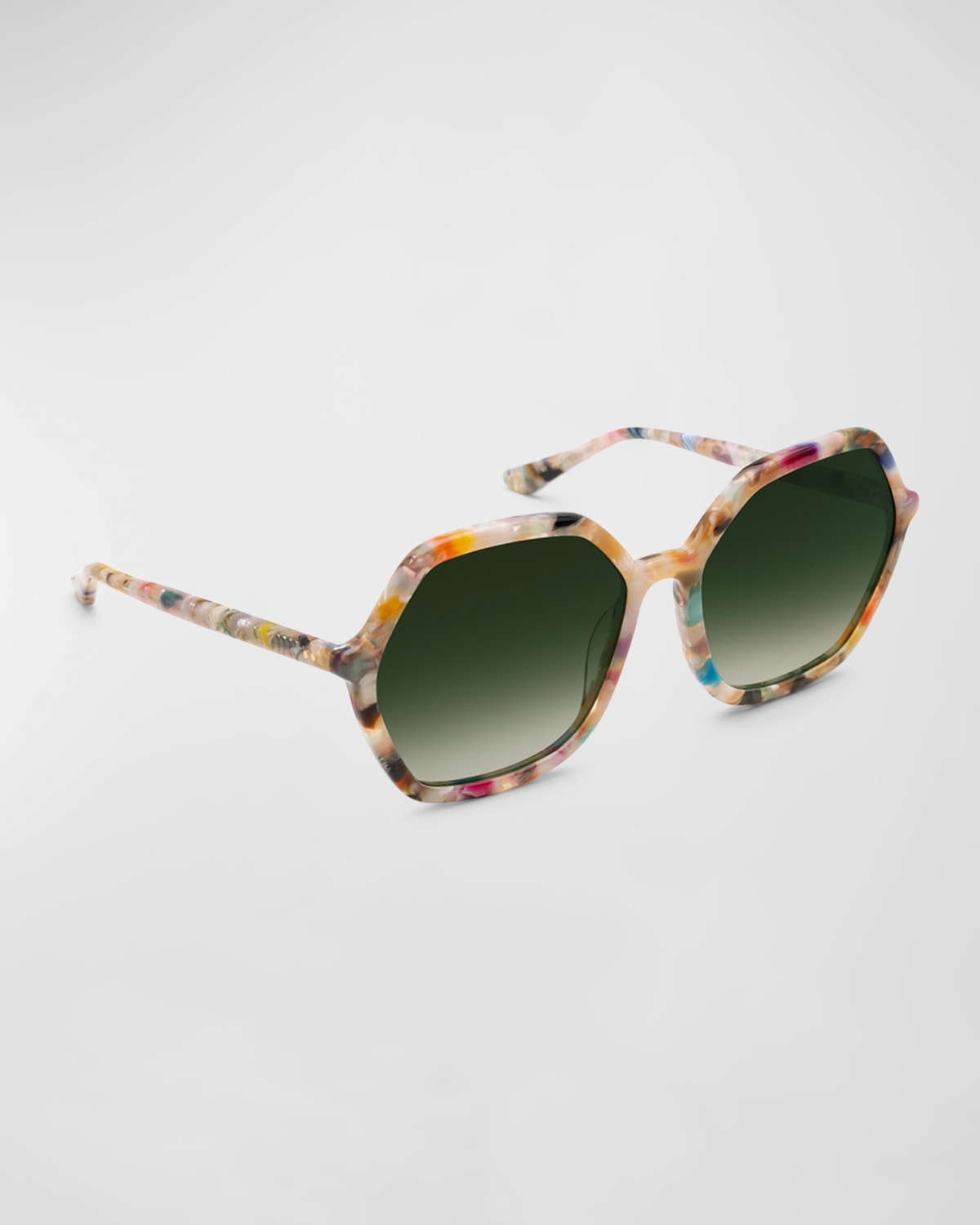 Jackie Acetate Geometric Round Sunglasses | Neiman Marcus